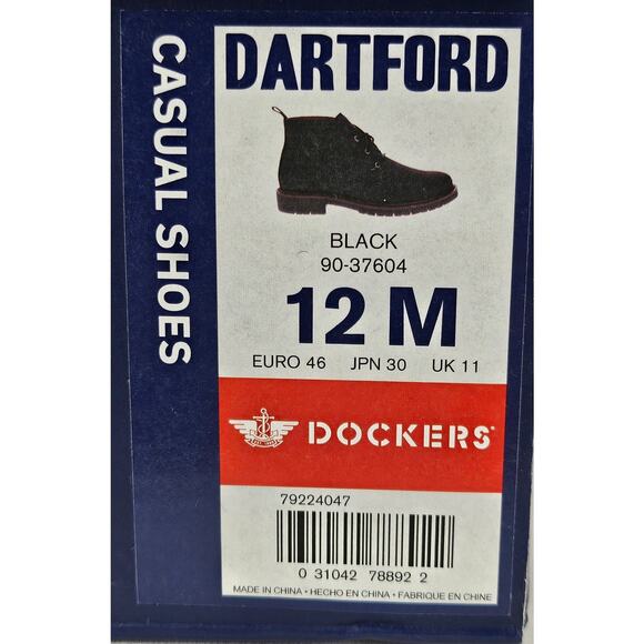 DOCKERS MEN’S DARTFORD MID-TOP LACE-UP CASUAL SHOES – SIZE 12M – GRAY – NIB - Picture 11 of 12